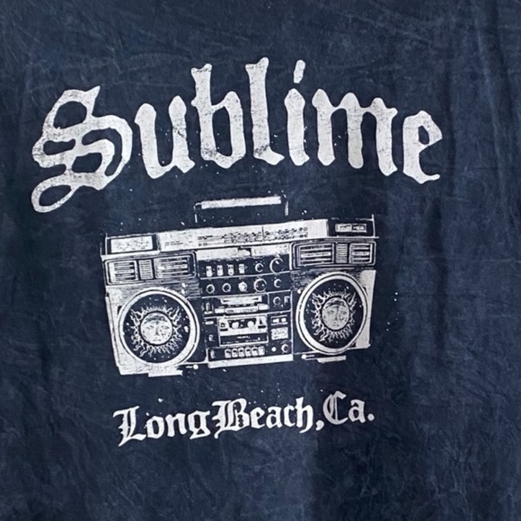 Sublime Washed Blue Graphic T Shirt Cotton Short Sleeves Tee Women’s Large NEW - Picture 3 of 7